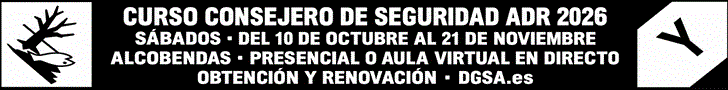 Curso Consejero de Seguridad ADR 2026. S&aacute;bados del 10 de octubre al 21 de noviembre. Alcobendas: presencial o aula virtual en directo. Ver programa PDF.
